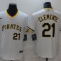 Men's Pittsburgh Pirates Roberto Clemente White Cooperstown Throwback Jersey