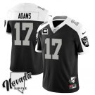 Men's Raiders Davante Adams Black 2023 F.U.S.E Nevada Silver Stat Football Jersey