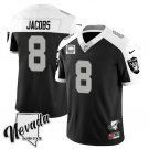 Men's Raiders Josh Jacobs Black 2023 F.U.S.E Nevada Silver Stat Football Jersey