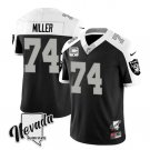 Men's Raiders Kolton Miller Black 2023 F.U.S.E Nevada Silver Stat Football Jersey
