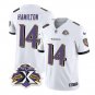 Men's Ravens Kyle Hamilton White 2023 F.U.S.E. With Patch Football Jersey