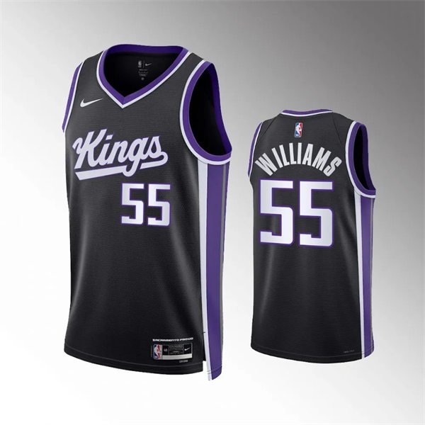 Mens Sacramento Kings Retired Player Jason Williams 2023-24 Black Icon Edition Player Jersey