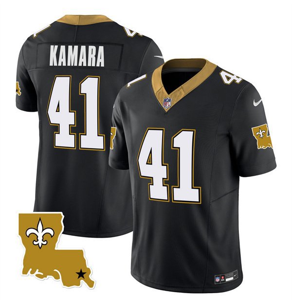 Men's Saints Alvin Kamara Black 2023 FUSE 1987 Legacy Vapor Football Jersey