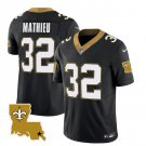 Men's Saints Tyrann Mathieu Black 2023 FUSE 1987 Legacy Vapor Football Jersey