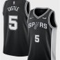 Men's San Antonio Spurs Stephon Castle Black 2024 Draft Icon Edition Basketball Jersey