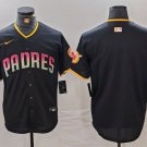 Men's San Diego Padres Blank Black Cool Base Stitched Baseball Jersey