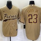 Men's San Diego Padres Fernando Tatis Jr. Number Brown NEW 2023 Cool Base Jersey