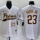 Men's San Diego Padres Fernando Tatis Jr. Number White NEW 2023 Cool Base Jersey