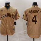 Men's San Diego Padres Luis Arraez Tan Cool Base Stitched Baseball Jersey