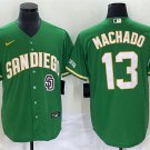 Men's San Diego Padres Manny Machado Green Cool Baseball Jersey