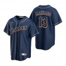 Mens San Diego Padres Manny Machado Navy Cooperstown Collection Jersey