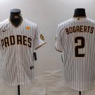 Men's San Diego Padres Xander Bogaerts White With PS Patch Cool Base Stitched Jersey