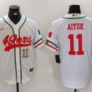 Men's San Francisco 49ers Brandon Aiyuk White Jointly Cool Baseball Jersey