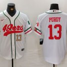 Men's San Francisco 49ers Brock Purdy White Jointly Cool Baseball Jersey