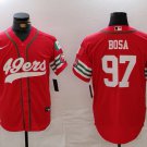 Men's San Francisco 49ers Nick Bosa Red Mexico Cool Base Stitched Baseball Jersey