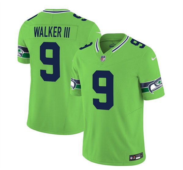 Men's Seahawks Kenneth Walker III 2023 F.U.S.E. Green Football Jersey
