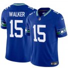 Men's Seattle Seahawks P.J. Walker Royal 2024 F.U.S.E Throwback Vapor Football Jersey