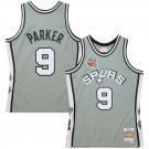 Men's Spurs Tony Parker Mitchell & Ness Gray Hall of Fame Class of 2023 Throwback Swingman Jersey