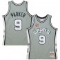 Men's Spurs Tony Parker Mitchell & Ness Gray Hall of Fame Class of 2023 Throwback Swingman Jersey