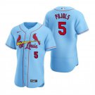 Mens St. Louis Cardinals Albert Pujols Light Blue Alternate Flex Base Jersey