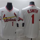 Mens St. Louis Cardinals Ozzie Smith White Pullover Cooperstown Collection Jersey