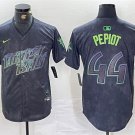 Men's Tampa Bay Rays Ryan Pepiot Charcoal 2024 City Connect Cool Baseball Jersey