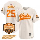 Men's Tennessee Volunteers Blake Burke Cream 2024 Champions Vapor Baseball Jersey