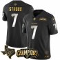 Men's Texans C.J. Stroud Black Gold 2023 F.U.S.E. AFC South Champions Patch Jersey