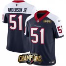Men's Texans Will Anderson Jr. Navy White 2023 F.U.S.E. AFC South Champions Patch Jersey