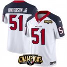 Men's Texans Will Anderson Jr. White Navy 2023 F.U.S.E. AFC South Champions Patch Jersey
