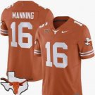 Men's Texas Longhorns Arch Manning Orange Stitched Player Jersey