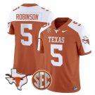 Men's Texas Longhorns Bijan Robinson Orange F.U.S.E. State Map & SEC Patch Stitched Jersey