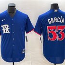 Men's Texas Rangers Adolis Garcia Royal City Connect Stitched Baseball Jersey