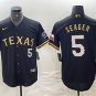 Men's Texas Rangers Corey Seager Number Black Gold Cool Baseball Jersey