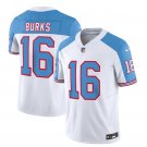 Men's Titans Treylon Burks 2023 F.U.S.E. White Blue Retro Football Jersey