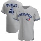 Mens Toronto Blue Jays George Springer Flex Baseball Jersey Grey