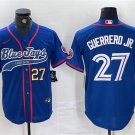 Men's Toronto Blue Jays Vladimir Guerrero Jr Blue Cool Base Stitched Baseball Jersey