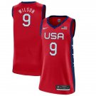 Men's USA #9 A'ja Wilson Red Summer Olympics Stitched Jersey