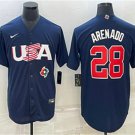 Men's USA Baseball Nolan Arenado 2023 Navy World Baseball Classic Jersey