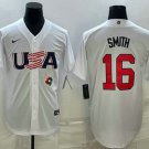 Men's USA Baseball Will Smith 2023 White World Baseball Classic Stitched Jersey