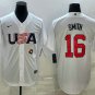 Men's USA Baseball Will Smith 2023 White World Baseball Classic Stitched Jersey