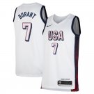 Men's USA Basketball Kevin Durant White 2024 Swingman Stitched Jersey