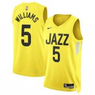 Men's Utah Jazz Cody Williams Yellow 2024 Draft Association Edition Jersey