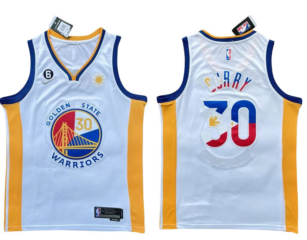 Men's Warriors Stephen Curry Mexico Basketball Jersey Stitched White 2024