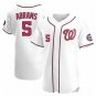 Men's Washington Nationals Cj Abrams Flex Baseball Stitched Jersey White