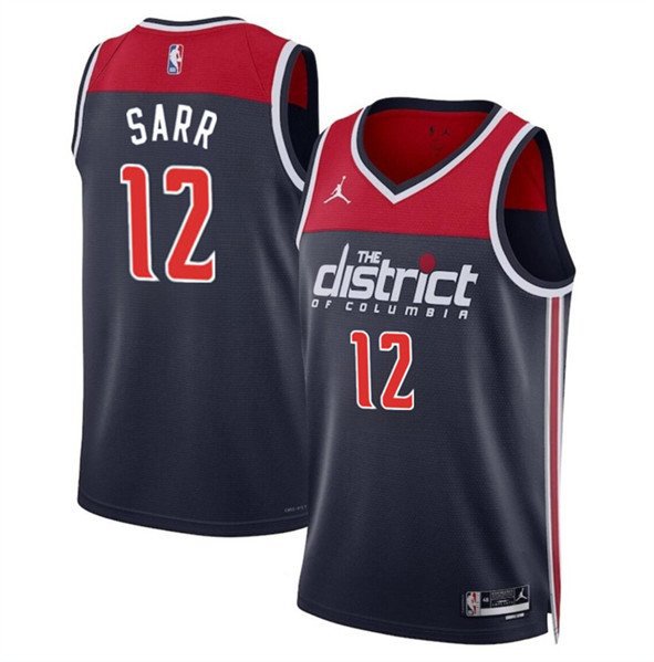 Men's Washington Wizards Alexandre Sarr Navy Statement Edition Stitched Basketball Jersey