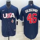 Men's Womens USA Baseball Paul Goldschmidt 2023 Navy World Baseball Classic Jersey