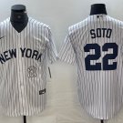 Men's womens Yankees Juan Soto White 2024 Cool Base Stitched Jersey