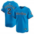 Mens Womens Youth Marlins Jazz Chisholm Jr. 2024 Cool Base Jersey Blue