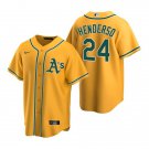Mens Womens Youth Oakland Athletics Rickey Henderson Cool Jersey Gold